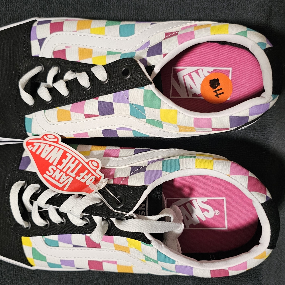 Vans Multicolor Checkered Sneakers NWT no Box